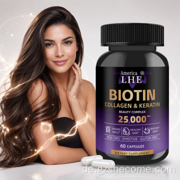 Shecome Biotin Collagen Haarwachstum unterstützt Haut und Nägel